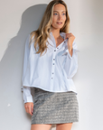IELEK Flared blouse wit