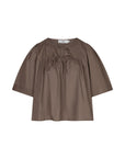 IELINE short sleeves poplin top bruin