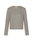 CAESAR Long sleeves tee streep zwart