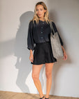 PARISS Pleated shorts zwart