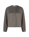 CAMELL 3/4 sleeves collarles blouson Magnet