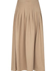 CANSU Pleated long skirt Camel