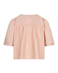 IELINE short sleeves poplin top Faded Pink