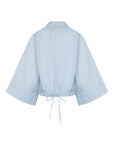 Ielies Kimono sleeve wrap top Light Blue