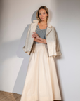 ILYSSA Long pull on skirt Hummus