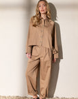 PAISE A line shirt blouse warm sand