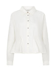 KAISE Flaired poplin shirt bright white