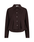 KAISE Flaired poplin shirt chocolat