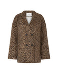 CAULIEZ Jacquard animal blazer brown animal skin