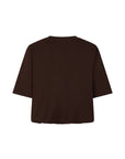 CIBET Short sleeves balloon hem tee chocolat
