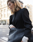 KILEAC Leather big bag black