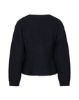 PIAC Long sleeve waisted button top navy