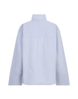 KARMEL Poplin shirt with bow collar light blue