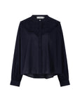 KERREN Fancy embro blouse blouse night blue