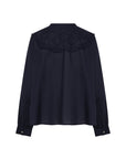 KERREN Fancy embro blouse blouse night blue