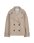 MATHO Short double-breasted wool coat vintage brown