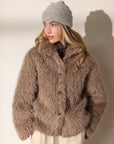 CIVETT Fake fur coat taupe