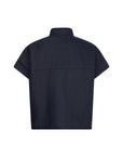 CILLY Waxed poncho top night blue