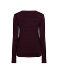 CIBRIS longsleeves striped tee merlot stripe