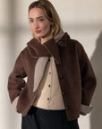 CIBAE Woolen silk scarf chocolat
