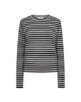 CIBRIS longsleeves striped tee light grey