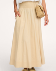 ILYSSA Long pull on skirt Hummus