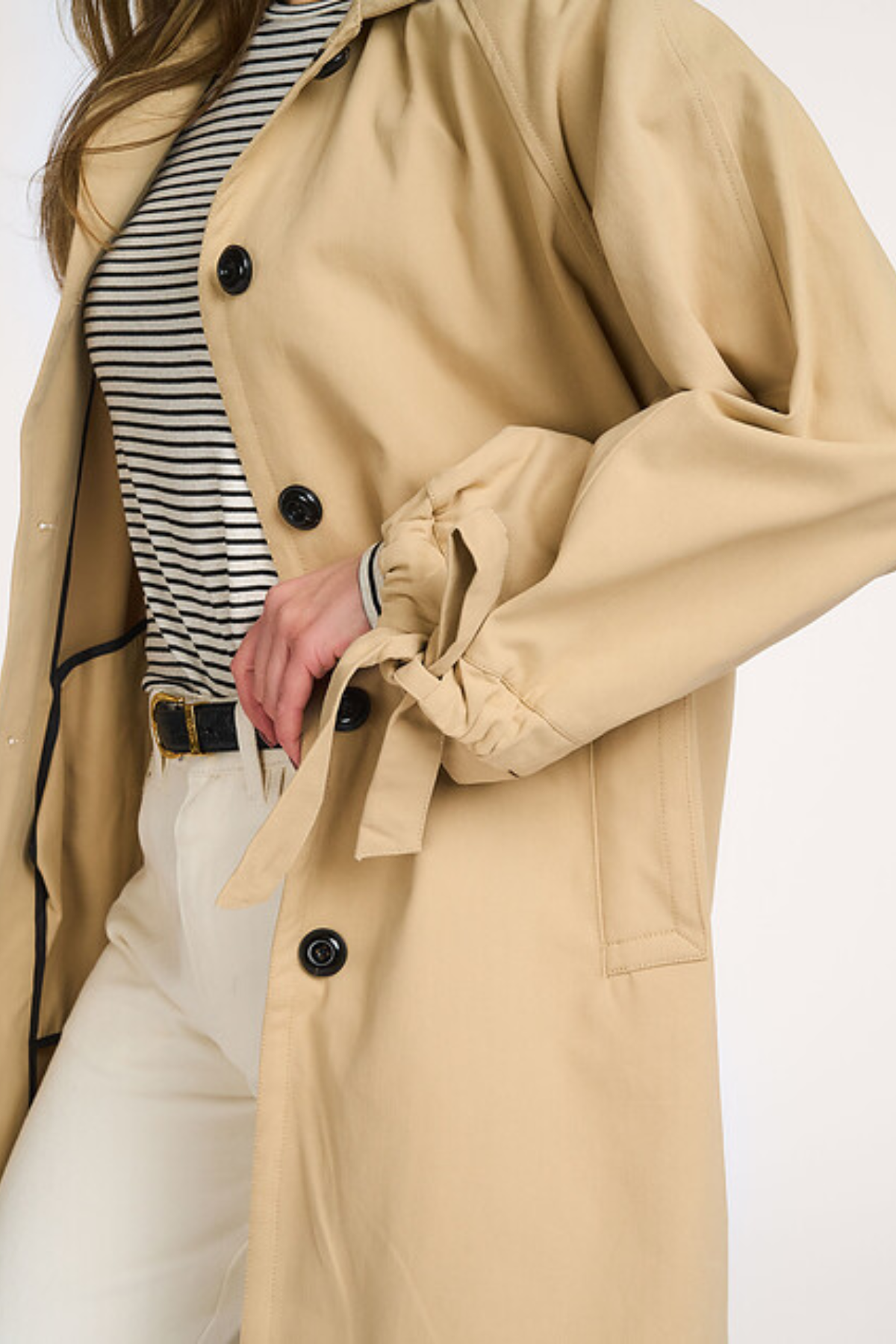 IEBEN Coat with strap cuff zand