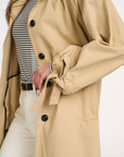 IEBEN Coat with strap cuff zand