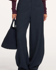 CLENDIS Tappered button detail pants night blue