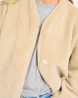 Celio zand kleur fake fur jasje