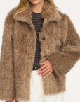 CIVETT Fake fur coat taupe