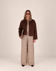 CIBEAU Wool-silk overshirt chocolate