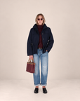 CHANTI long sleeves turtle neck merlot stripe