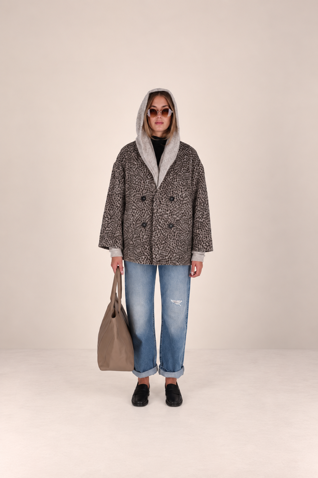 CAULIEZ Jacquard animal blazer animal skin