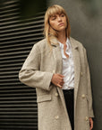 MARCY COAT BEIGE MELANGE