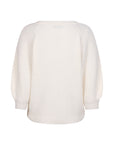 VEERE, off white round neck knitted top