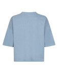 CESARE sea blue Boxy jersey short sleeves top