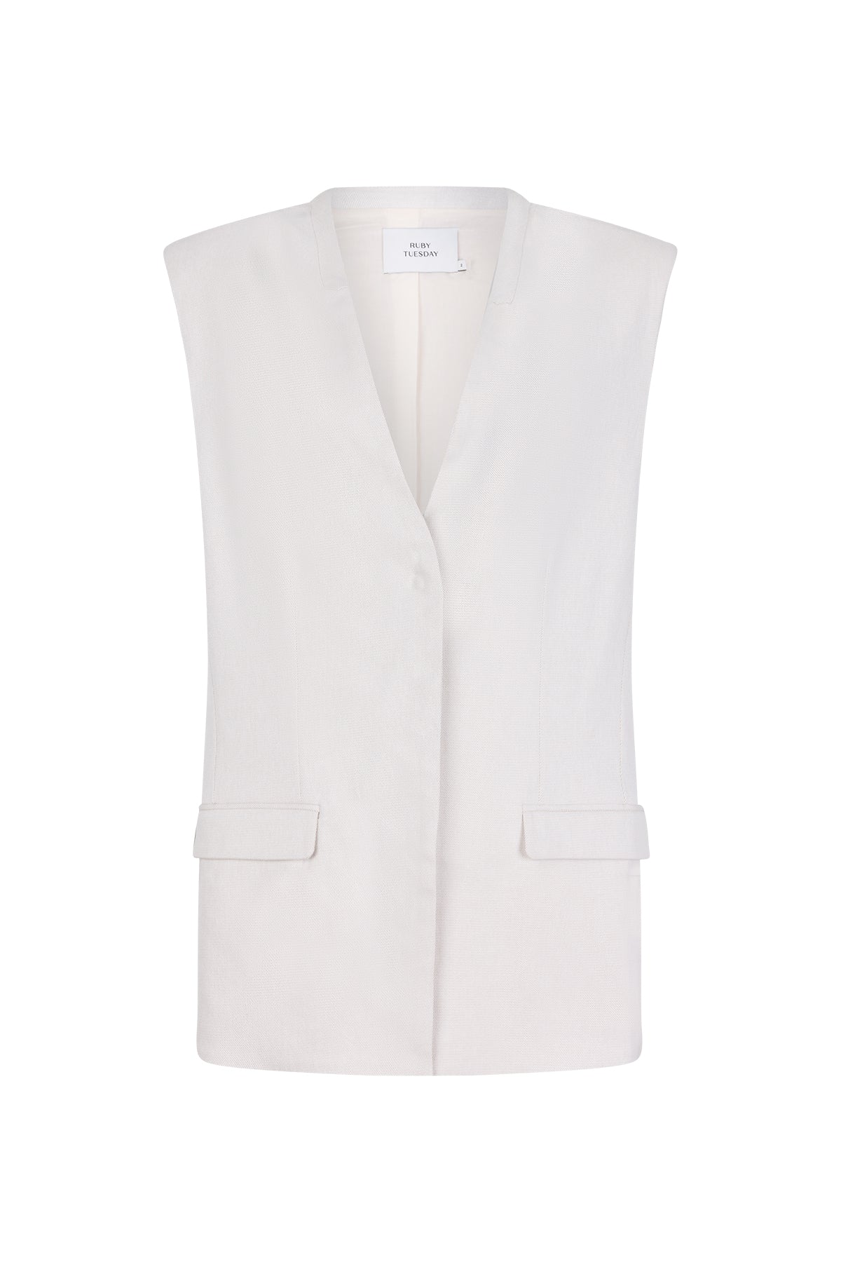 PAGE boxy gilet coconut milk