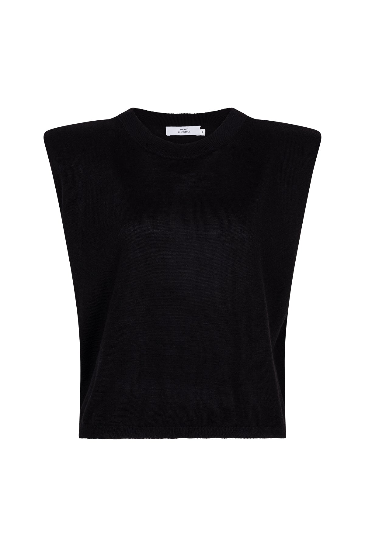 VASCO sleeveless knitted top black