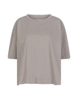 COLLIN boxy jersey top half sleeves grey