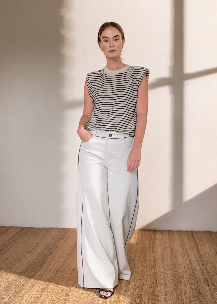 PAXTON wide leg pants Coconut Milk