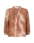 CYRILLE japanese collar pleated blouse