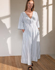 CLAIRE maxi dress with elastic waist detail