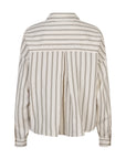 Circe off white streep blouse met plooi op rug