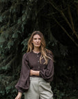 Ide long pleated blouse