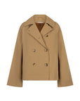 Cilou short waxed jacket with fur detachable fur lining