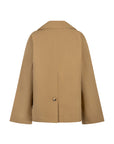 Cilou short waxed jacket with fur detachable fur lining