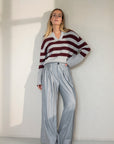 Vaness high cuff v neck pullover