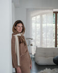 Vilette fluffy knitted maxi skirt mocca