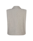 Cedric scarf collar wool gilet Light Grey